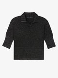 Still Life image of Metallic Knit Polo in BLACK