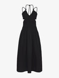 Still Life image of Viscose Linen Ruched Dress in BLACK