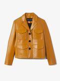 Still Life image of Glossy Leather Jacket in CARAMEL
