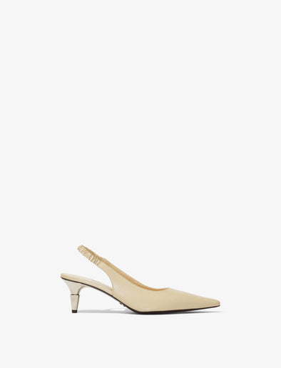 Side image of SPIKE SLINGBACKS -60MM in Light Beige