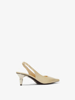 Back 3/4 image of SPIKE SLINGBACKS -60MM in Light Beige