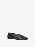Front 3/4 image of GLOVE STUDDED SLIPPERS in Navy