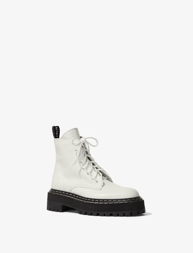 Proenza Schouler Lug Sole Platform Combat Boots - Natural