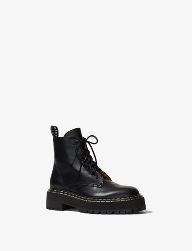 Proenza Schouler Lug Sole Platform Combat Boots - Black | Proenza