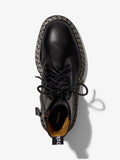 Aerial image of LUG SOLE PLATFORM LACE-UP BOOTS in Black