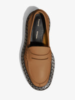 Aerial image of LUG SOLE PLATFORM LOAFERS in FLAX
