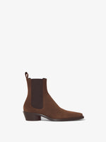 Proenza Schouler side image of Bronco Chelsea Boots in DARK BROWN