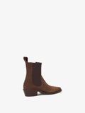 Back 3/4 image of BRONCO CHELSEA BOOTS in Dark Brown