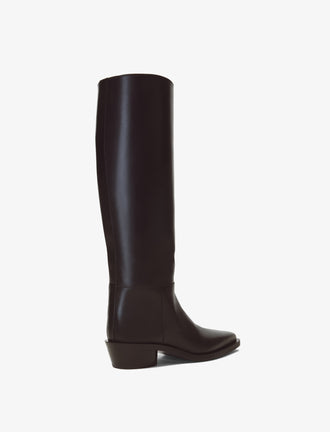 Proenza Schouler back 3/4 image of Bronco Knee High Boots in black