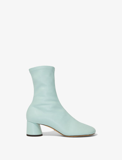 Side image of GLOVE STRETCH ANKLE BOOTS in Turquoise/Aqua