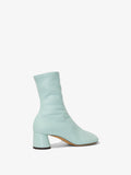Back 3/4 image of GLOVE STRETCH ANKLE BOOTS in Turquoise/Aqua