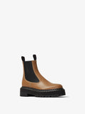 Front 3/4 image of LUG SOLE PLATFORM CHELSEA BOOTS in Dark Beige