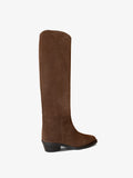 Back 3/4 image of BRONCO BOOTS in Dark Brown