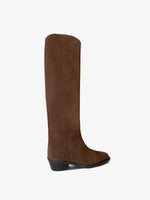 Back 3/4 image of BRONCO BOOTS in Dark Brown