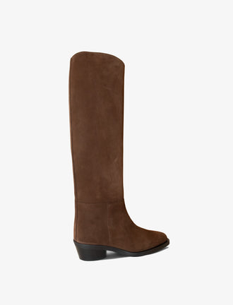 Bronco Knee High Boots in Suede