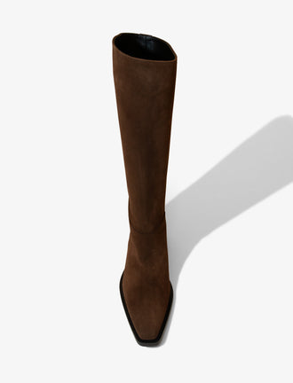 Bronco Knee High Boots in Suede