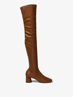 Side image of GLOVE STRETCH OVER-THE-KNEE BOOTS in Medium Orange