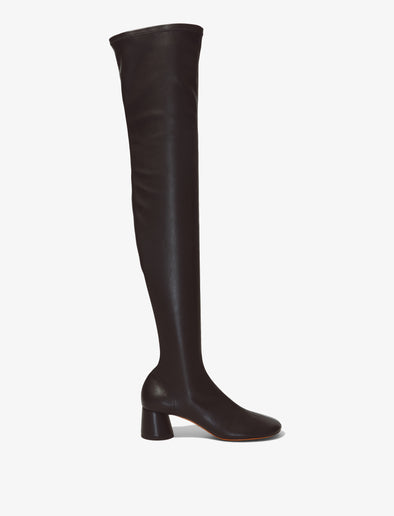 Side image of GLOVE STRETCH OVER-THE-KNEE BOOTS in Black