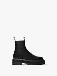 Side image of LUG SOLE PLATFORM CHELSEA BOOTS in Black