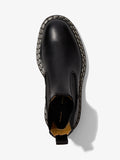 Aerial view of Lug Sole Platform Chelsea Boots in black