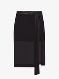 Still Life image of Crepe Chiffon Wrap Skirt in BLACK
