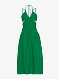 Still Life image of Viscose Linen Ruched Dress in BRIGHT GREEN