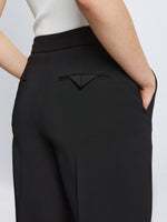 Detail image of model in Viscose Suiting Pants in black