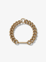 Image of chain necklace in gold clasped
