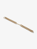 Image of chain necklace in gold laid flat