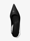 Aerial image of Spike Slingback Flats in BLACK
