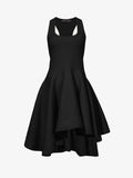 Flat image of Sculpted Knit Dress in black