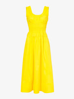 Flat image of Poplin Gathered Midi Dress in sun
