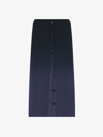 Still Life image of Gradient Marl Knit Skirt in STEEL GREY / BLACK