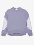 Flat image of Ring Tie Dye Sweatshirt in Lilac/Off White