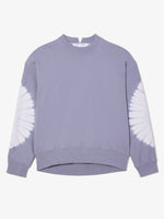 Flat image of Ring Tie Dye Sweatshirt in Lilac/Off White