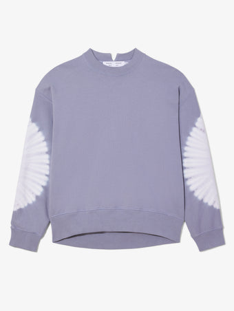 Flat image of Ring Tie Dye Sweatshirt in Lilac/Off White