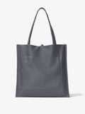 Back image of Twin Nappa Tote in STEEL