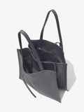 Aerial image of Twin Nappa Tote in STEEL