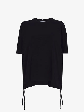 Still Life image of Relaxed Side Tie T-Shirt in BLACK