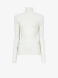 Still Life image of Pointelle Diamonds Turtleneck Top in OFF WHITE