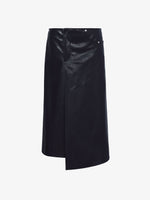 Flat image of Nappa Leather Skirt in Black