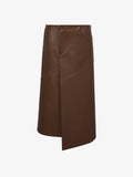 Flat image of Nappa Leather Skirt in Chestnut