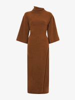 Still Life image of Viscose Wool Knit Dress in UMBER