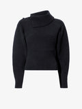 Still Life image of Wool Viscose Boucle Top in BLACK