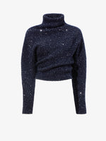 Still Life image of Technical Sequin Sweater in NAVY