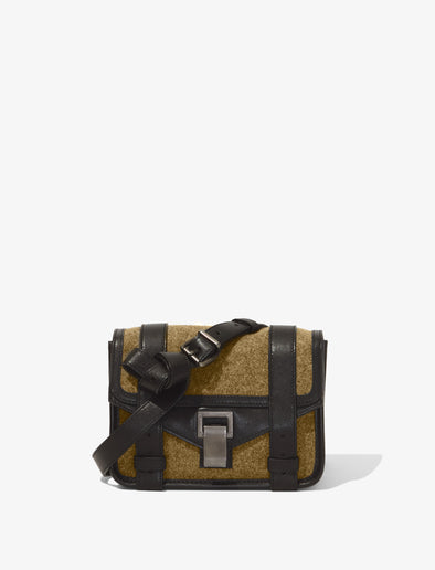 Proenza Schouler PS1 Mini Crossbody Bag in Felt and Leather 