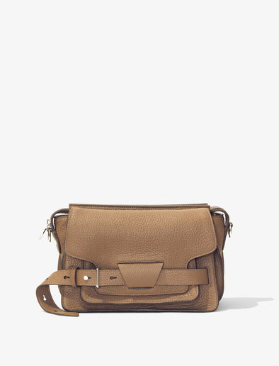 Front image of Beacon Saddle Bag in MUSHROOM