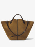 Front image of XL Chelsea Tote in Felt in walnut