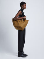 Image of model wearing XL PS1 Felt Tote in WALNUT