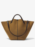 Back image of XL Chelsea Tote in Felt in walnut